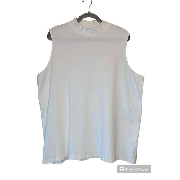 CJ Banks Tops - cj & banks Womens Size 3X Mock Neck Sleeveless Tank Top White